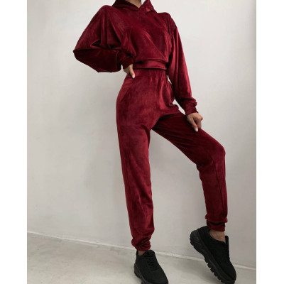 VelourSport SpringMood 6260-835 — преміум велюровий весняний костюм (чорний, капучино, бордо, сірий, темно-синій, фісташка, фрез)
