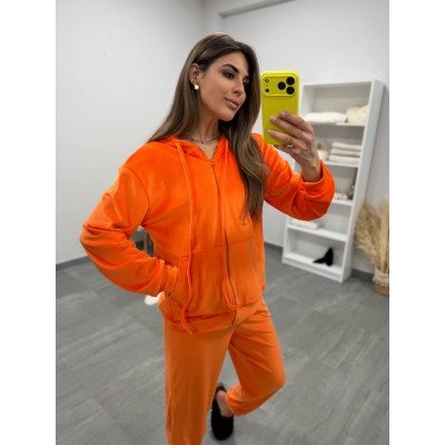 VelurSport RainbowZip 6260-1121 — велюровий костюм на щодень: худі на блискавці та джогери (чорний, беж, блакитний, фрез, барбі, темно-зелений, шоколад)