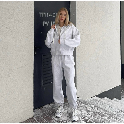 Двохнитковий костюм UrbanGraphite 6260-4229 — жіночий спортивний комплект у кольорах чорний, темно-сірий, графіт, меланж і шоколад