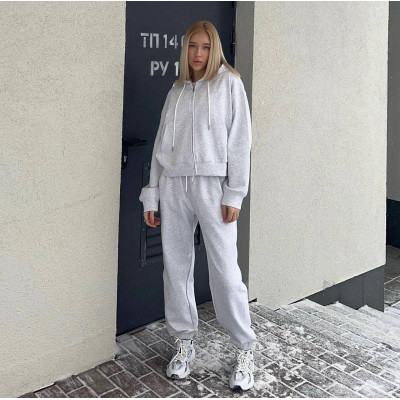 Двохнитковий костюм UrbanGraphite 6260-4229 — жіночий спортивний комплект у кольорах чорний, темно-сірий, графіт, меланж і шоколад