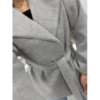 Жіночий тренч TrenchCashmere Terra&Gray 4287-6260 — кашеміровий плащ преміум класу у відтінках Terra & Gray