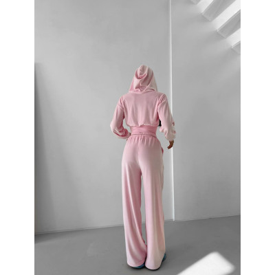 VelurLuxe 1493-0675 — ніжний жіночий велюровий костюм для дому та прогулянок