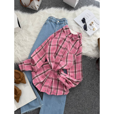Піжама FlannelMood Мокко/Рожевий/Блакитний — м’яка фланель, стильний триколірний дизайн і комфорт для сну