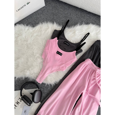 Велюровий жіночий сет Barbie Pink / Лимон — стильний костюм із м’якого велюру для комфортних образів