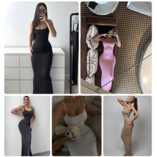 Сукня NAKED ViscoseLuxe 824-1522 — натуральна турецька віскоза, палітра Barbie/беж/банан/чорний/шоколад/графіт/білий