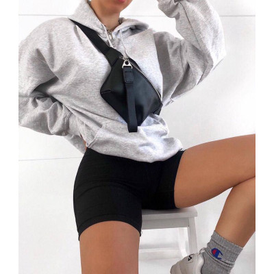 VelvetDive Milk•Black•Beige 824-1325 — вело-міnі велосипедки з щільного крепдайвінгу (Туреччина)