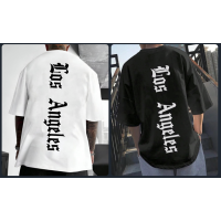 Футболка чоловіча Los Angeles двоколірна з якісного куліру 1364-1721 Black and White Casual-Line