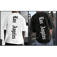 Футболка чоловіча Los Angeles двоколірна з якісного куліру 1364-1721 Black and White Casual-Line