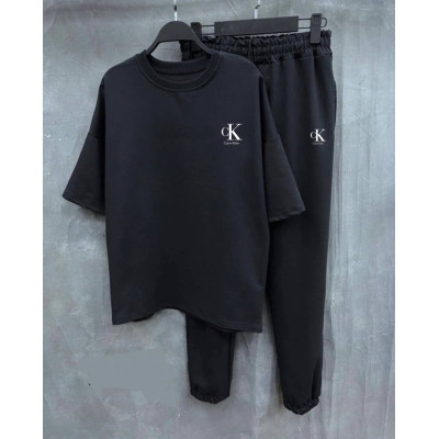 Чоловічий костюм із двонитки UrbanFlex 1364-1730 чорний графіт — стильний спортивний комплект для міста та тренувань