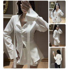 Біла котонова сорочка 817-315 WhiteCotton Fit — стильна базова модель по фігурі