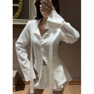 Біла котонова сорочка WhiteCotton 817-315 — стильна базова модель з натуральної бавовни