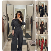 М’який віскозний костюм-двійка Turkish Viscose 817-327 у кольорах чорний, шоколад і червоний, комфортний оверсайз на щодень