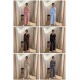 Весняний костюм із американського креп-жатки 817-094 SpringLuxe у кольорах шоколад графіт рожевий чорний беж блакитний