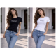 Футболка MANGO з накатом з турецької віскози 1550-4211 у кольорах чорний або білий, ультралегка та ніжна до тіла