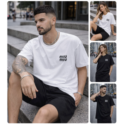 Футболка UNISEX StreetPrint 1550-4216 з турецького куліру — чорно-біла стильна базова модель для чоловіків і жінок