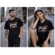 Футболка UNISEX KulirWave 1550-4217 з турецького трикотажу кулір, стильний накат, кольори чорний або білий