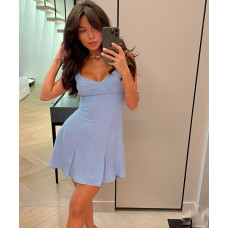 Сукня софткоттон Barbie Pink або Sky Blue 4959-480 на блискавці приталена легка та приємна до тіла