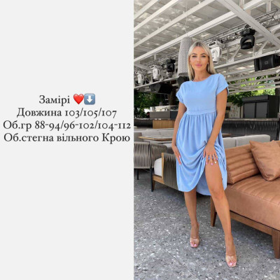 Міді-сукня з креп-жатки 771-1196: базова елегантна сукня чорна/блакитна/лаванда/бежева для щоденних і вечірніх образів
