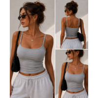 Бавовняний топ щоденний 1452-375 MinimalGlow хакі сірий блакитний