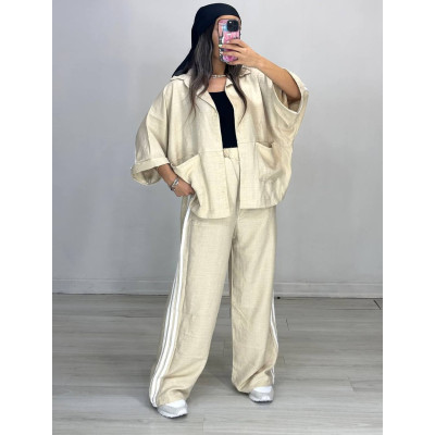 Лляний костюм OVERSIZE із жатого льону 6220-1928 — шоколад, бордо, олива, чорний, беж Лляний костюм OVERSIZE із жатого льону 6220-1928 — шоколад, бордо, олива, чорний, беж