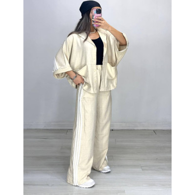 Лляний костюм OVERSIZE із жатого льону 6220-1928 — шоколад, бордо, олива, чорний, беж Лляний костюм OVERSIZE із жатого льону 6220-1928 — шоколад, бордо, олива, чорний, беж