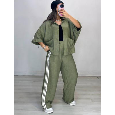 Лляний костюм OVERSIZE із жатого льону 6220-1928 — шоколад, бордо, олива, чорний, беж Лляний костюм OVERSIZE із жатого льону 6220-1928 — шоколад, бордо, олива, чорний, беж