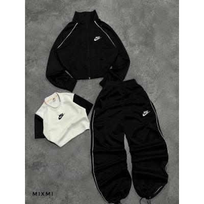 Жіночий спорткостюм-трійка FlexMood з турецької двунитки люкс 863-7807 (кофта, штани, футболка) — 6 кольорів