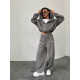 Жіночий костюм із турецької трьохнитки петля Graphite-Barbie-Sky-Choco 1511-255 UrbanLoop