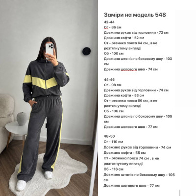 Велюровий костюм преміум 1464-548 із затяжками — стильний та комфортний комплект на кожен день