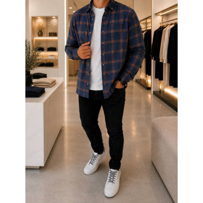 Чоловіча фланелева сорочка Turkish Flannel — тепла м’яка сорочка в клітинку для щоденного стилю