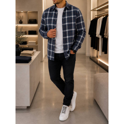 Чоловіча фланелева сорочка Turkish Flannel — тепла м’яка сорочка в клітинку для щоденного стилю