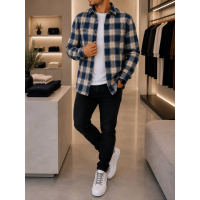 Чоловіча фланелева сорочка Turkish Flannel — тепла м’яка сорочка в клітинку для щоденного стилю