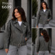 Чорна oversize косуха з екошкіри 1550-6609 UrbanEdge, м’яка фактура, акцентна фурнітура, бездоганна посадка