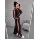 Велюр-плюш Turkish Touch 5-10552 костюм-двійка з лампасами та капюшоном на блискавці, штани на резинці й затяжках, багато кольорів 