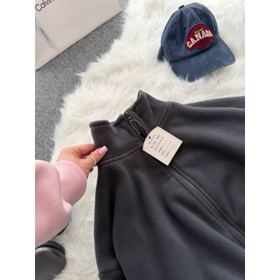 Флісовий худі PolarFleece 1493-0814 коричневий граф — теплий чоловічий худі з м’якого флісу