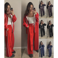 Теплий костюм із трьохнитки на флісі 6220-2043 UrbanFleece, антикошлатний, штани на затяжках, кольори чорний шоколад темно-синій червоний