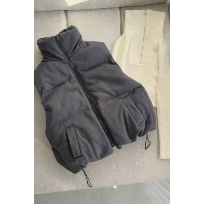 Флісова жилетка PolarWarm 6260-4274 на синтепоні 200 з флісовою підкладкою — темно-синя, молочна, чорна, графіт, шоколад, барбі