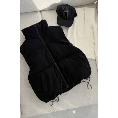 Флісова жилетка PolarWarm 6260-4274 на синтепоні 200 з флісовою підкладкою — темно-синя, молочна, чорна, графіт, шоколад, барбі