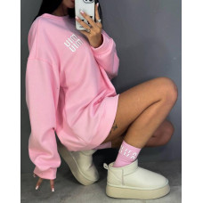 Стильний подовжений світшот OVERSIZE без утеплення, з якісної петлі + шкарпетки Модель: 824-1590/1