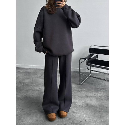 Елегантний теплий костюм oversize з трьохнитки на флісі - модель 6220-1213, 6 кольорів для вашого комфорту!