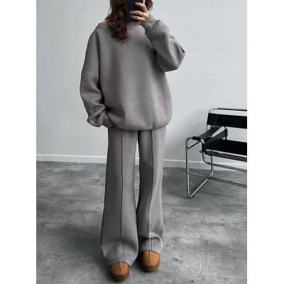 Елегантний теплий костюм oversize з трьохнитки на флісі - модель 6220-1213, 6 кольорів для вашого комфорту!