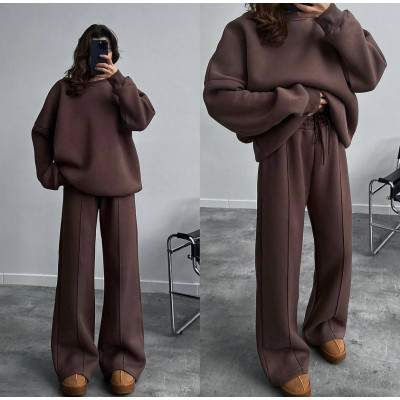 Елегантний теплий костюм oversize з трьохнитки на флісі - модель 6220-1213, 6 кольорів для вашого комфорту!