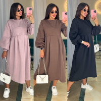 Сукня тепла комфортна в стилі OVERSIZE Мод : 771-1106 Кольори - меланж, чорний, фреза, шоколад, графіт, бежевий