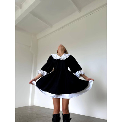 Сукня baby doll з білим комірцем модель 1545-469: стильна та комфортна, кольори трава, блакитний, малина, чорний