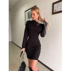 Сукня з ангори Модель: 1545-003 Колір: беж, чорний, бордо