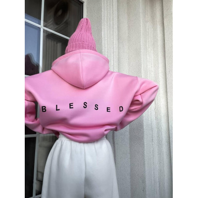 Стильне худі BLESSED Oversize на флісі: зручність та мода в одному образі!
