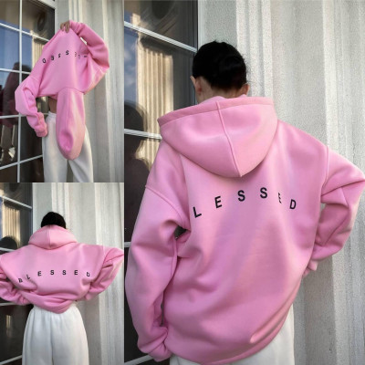 Стильне худі BLESSED Oversize на флісі: зручність та мода в одному образі!