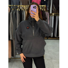 Худі жіноче у спортивному стилі Модель: 1550-4253 Колір: графіт, моко, шоколад, чорний