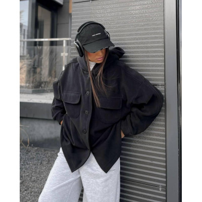 Сорочка жіноча тепла oversize 6260-4252: білий, сірий, чорний - модний вибір з комфортом!