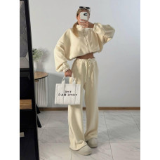 Костюм жіночий oversize з флісу Модель: 6260-1866 Колір: світлий беж, сірий, вино, чорний, шоколад